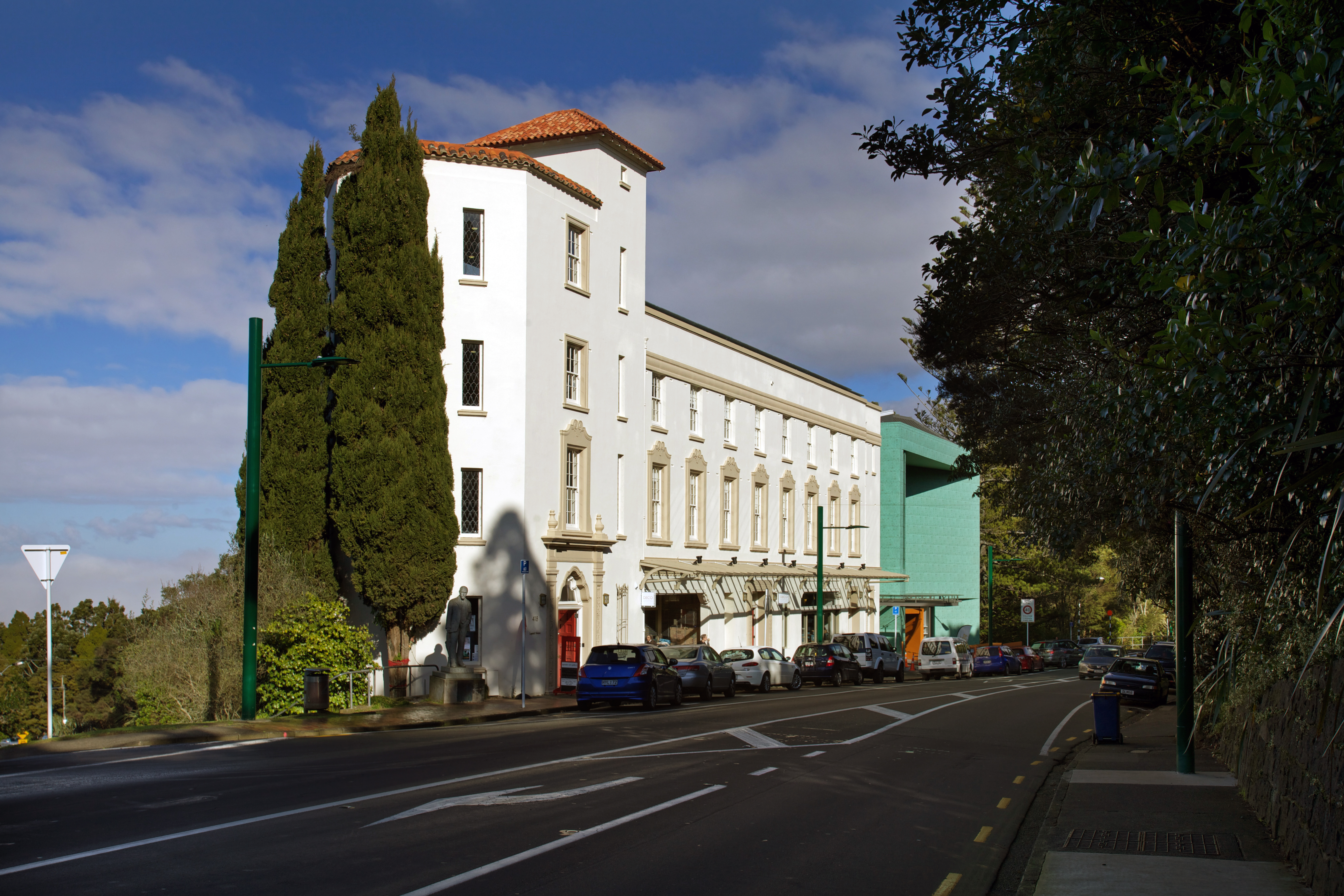 Lopdell House is part of the Lopdell Precinct arts centre in Titirangi, Auckland. It was first opened as Hotel TItirangi in 1930.