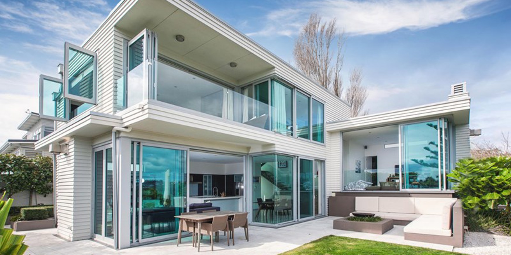 A modern masonry & weatherboard home on Puroto Street.